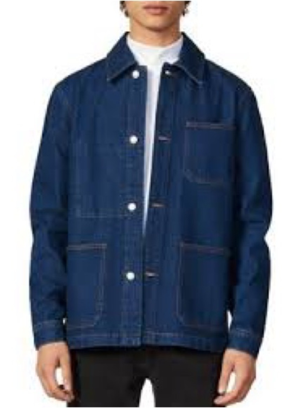 Sandro Men's dark denim workwear jacket size medium  NWT !